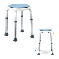 Swivel Shower Chair Seat Adjustable Bath Stool Aluminum Bench