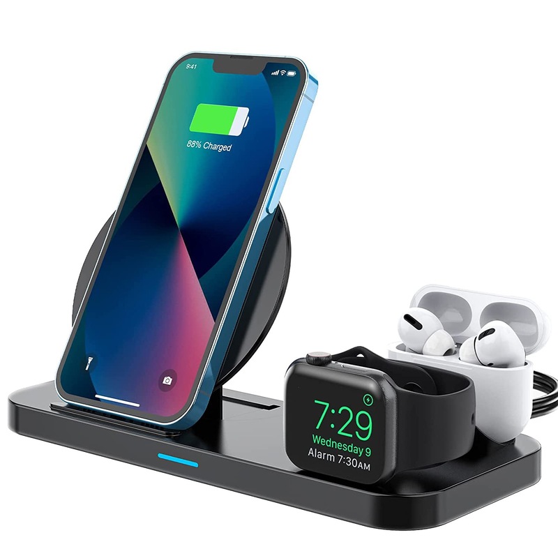 Buy Wireless Charger 3 In 1 Qi Certified Fast Charging Station