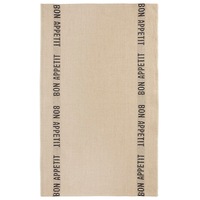 100% French Linen Kitchen Tea Towel Bon Appetit Noir by Charvet Editions