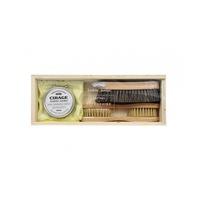 Andree Jardin 5 Piece Premium Shoe Polish Care Kit Handcrafted Beech Brushes