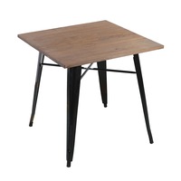  Cafe Pro Metal Steel Square Table (76Cm) for Food Court, Coffee Dining Table Convertible, Study Table, Bar Table, Computer Desk, Office Desk