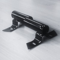 Directly2U Solid Wheelbarrow Axle Heavy Duty Spare Parts Garden Tool Centre Size 25.4mm of Bracket Kit -Black, Tire Axle Shaft with 2 Piece Brackets 