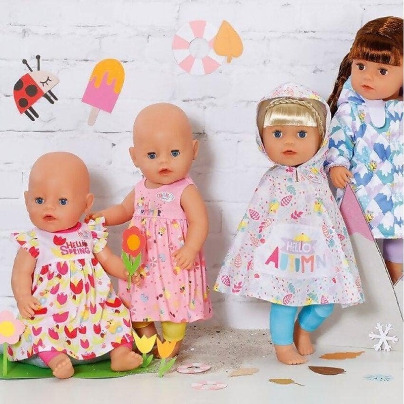 BABY Born Trendy Flowerdress - Fits BABY Born Dolls Up To 43cm - Set Includes Dress, Headband And Hanger - Suitable For Children Aged 3+ Years - 832684 Multicolor