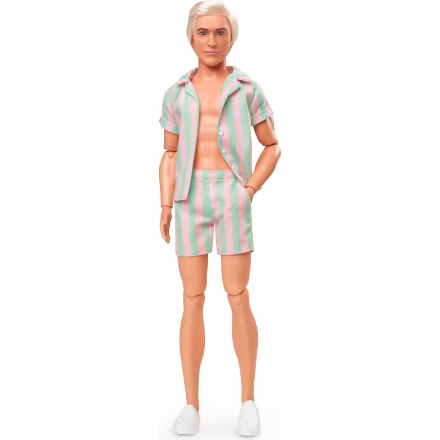 Barbie - The Movie Ken Doll Wearing Pastel Striped Beach Matching Set 2025 - Mattel