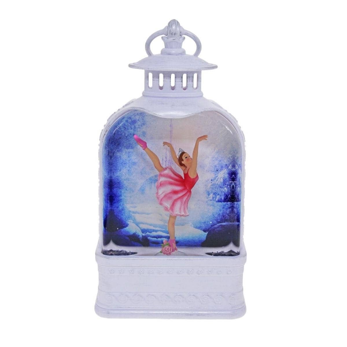 BALLERINA WHITE GLITTER LANTERN
