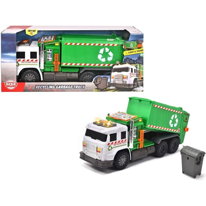 Buy Dickie Toys - Recycling Garbage Truck Light & Sound 55cm - MyDeal