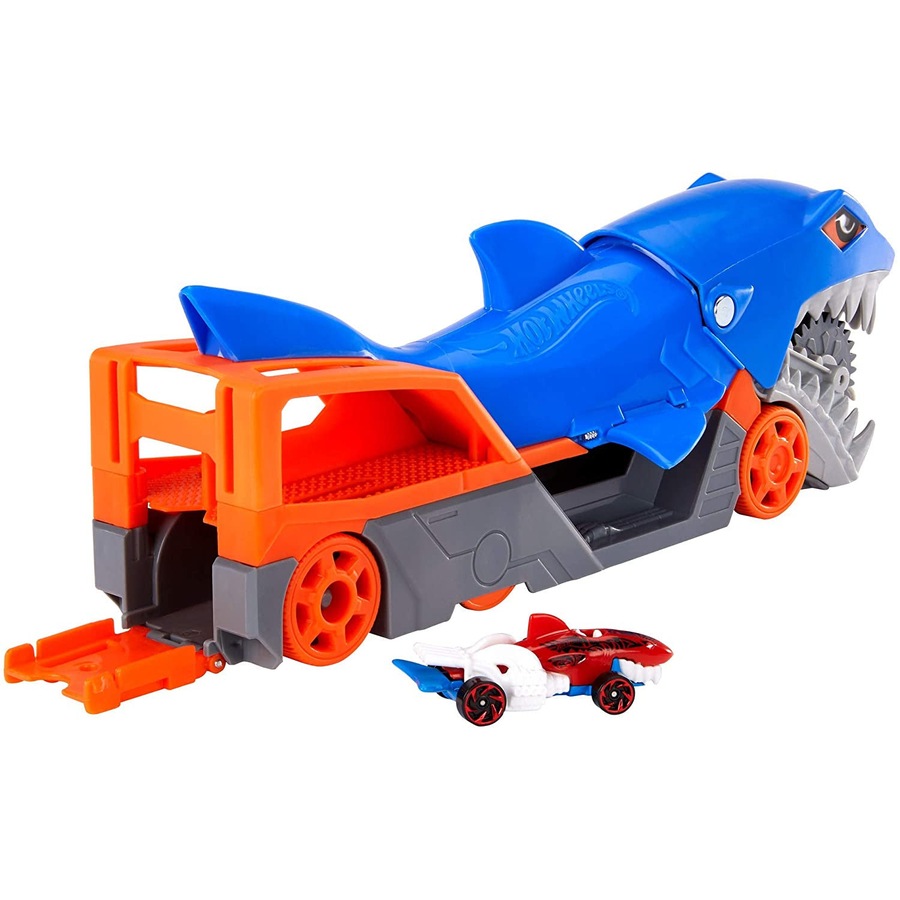 Hot Wheels® - Shark Chomp Transporter Playset With One 1:64 Scale Car Mattel