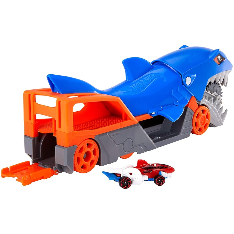 Hot Wheels® - Shark Chomp Transporter Playset With One 1:64 Scale Car Mattel