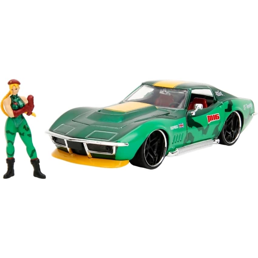 Jada Street Fighter 124 1969 Chevrolet Corvette Stingray ZL1 y figura de Cay de 2.75 pulgadas Jada Street Fighter 124 1969 Chevrolet Corvette Stingray ZL1 y figura de Cay de 2.75 pulgadas