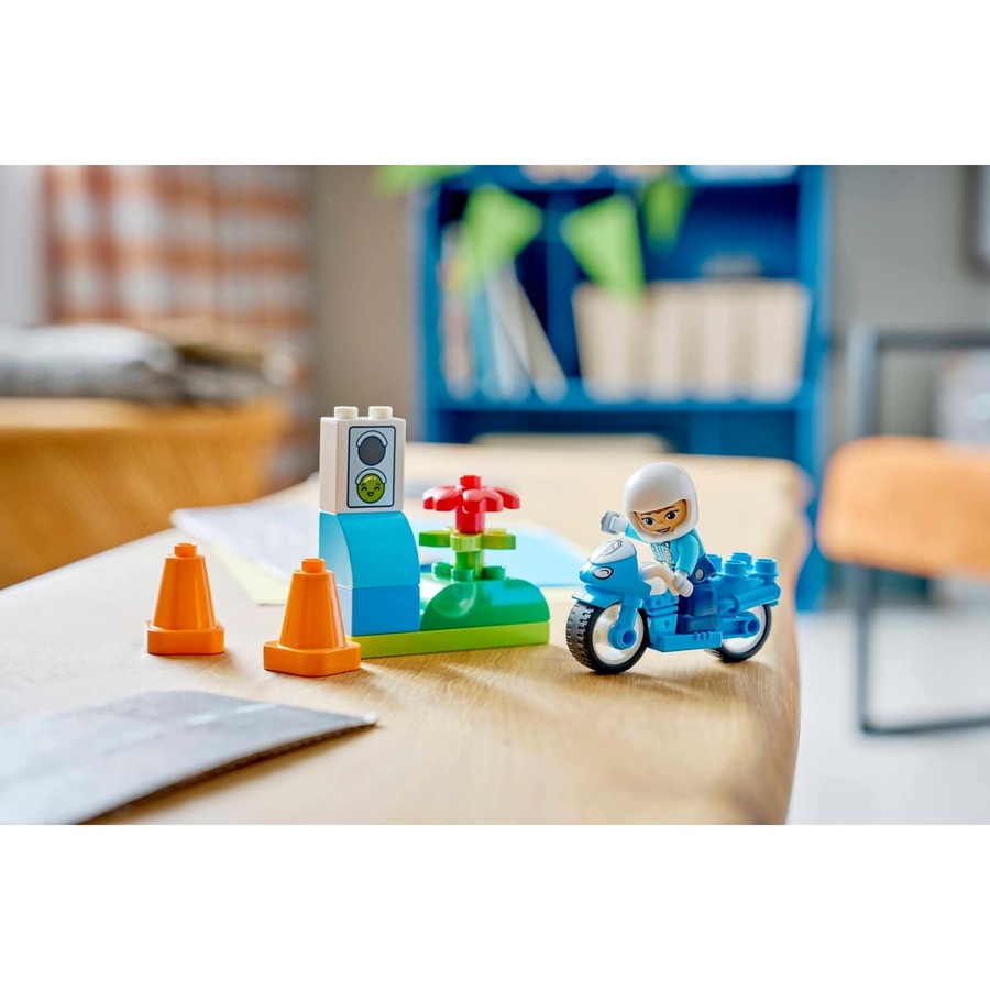 LEGO 10471 Blue Police Motorcycle - Duplo