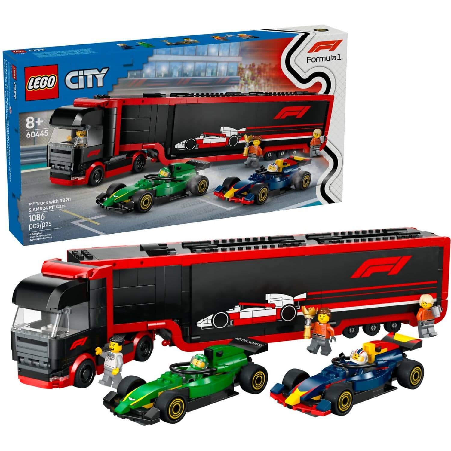 Buy LEGO 60445 F1® Truck with RB20 & AMR24 F1® Cars - City - MyDeal ...