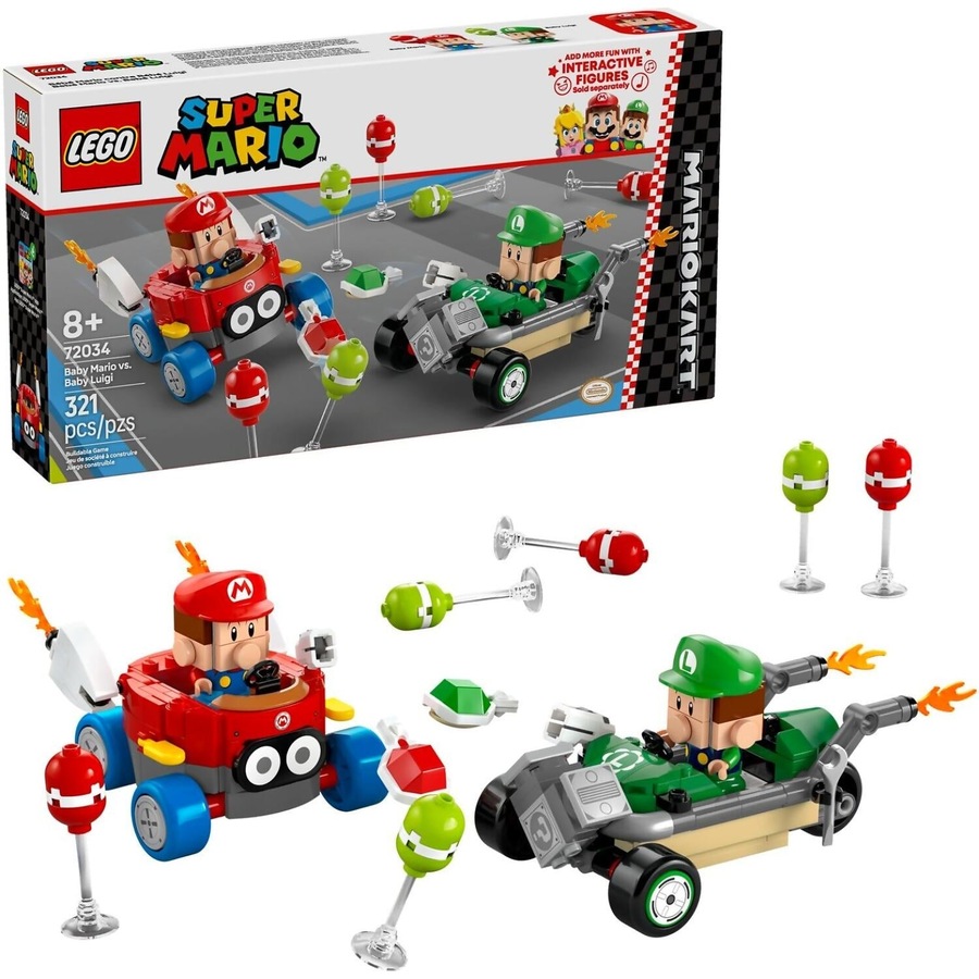 LEGO 72034 Mario Kart™ Baby Mario vs. Baby Luigi - Super Mario