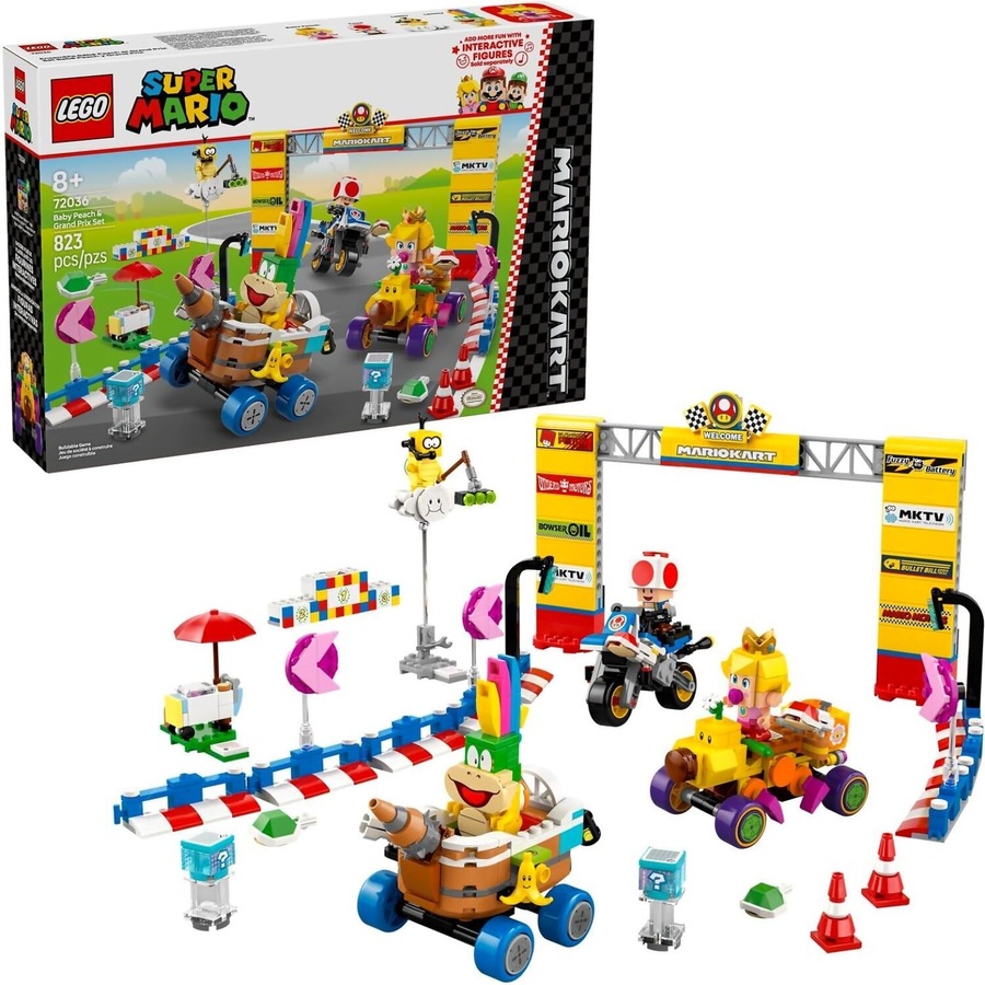 Buy LEGO 72036 Mario Kart(TM) Baby Peach & Grand Prix Set - Super Mario ...
