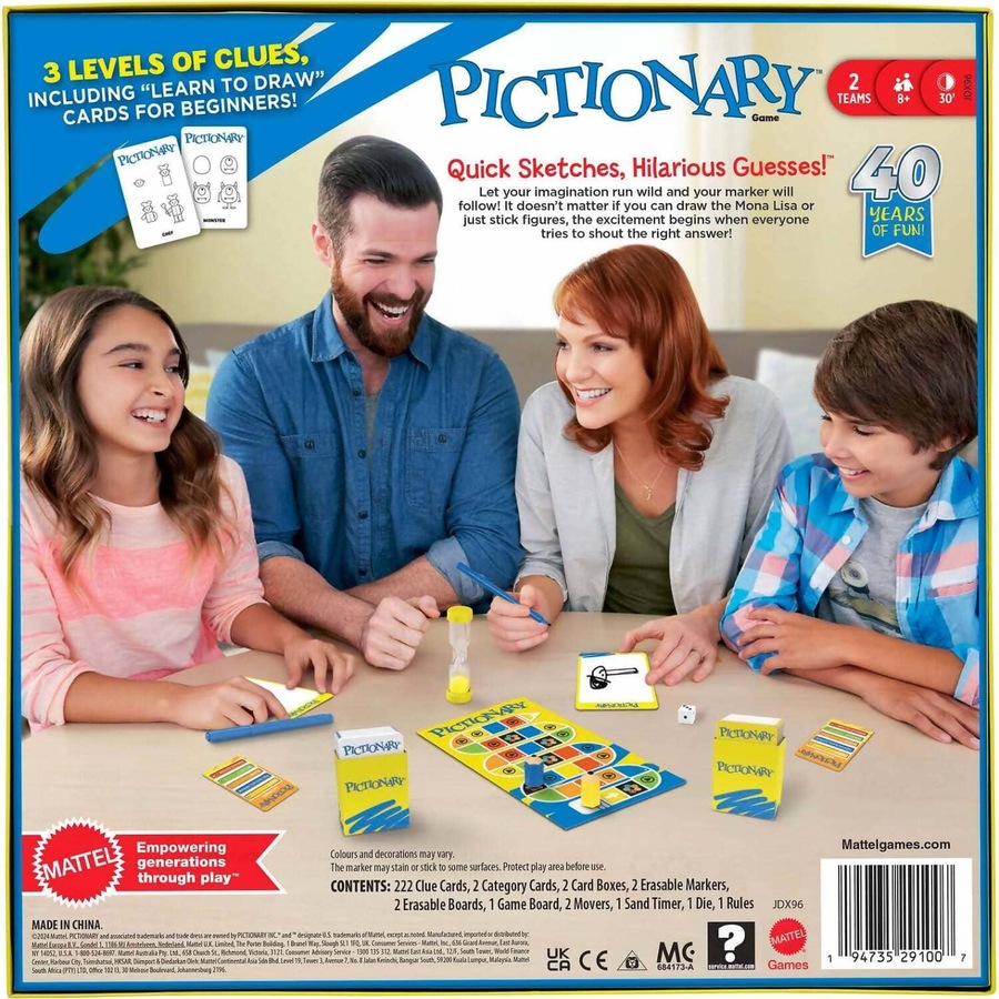 Mattel Games - Pictionary Family Board Game Refresh