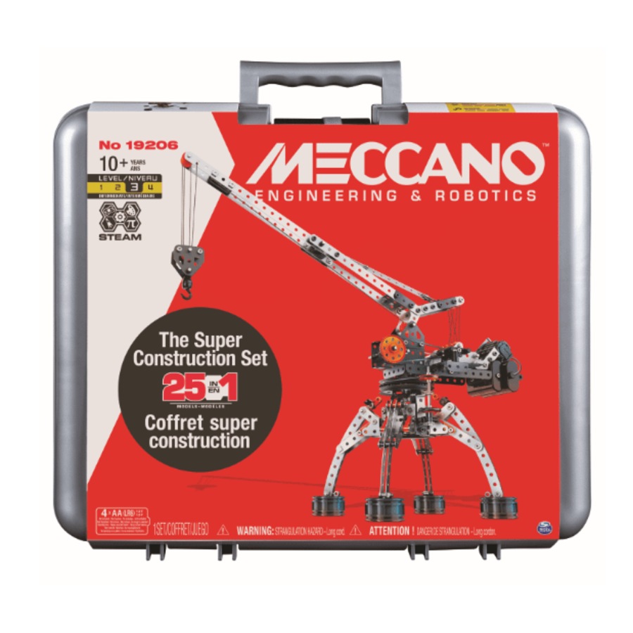 Meccano - Super Construction Set In Case 25-in-1 Motorized