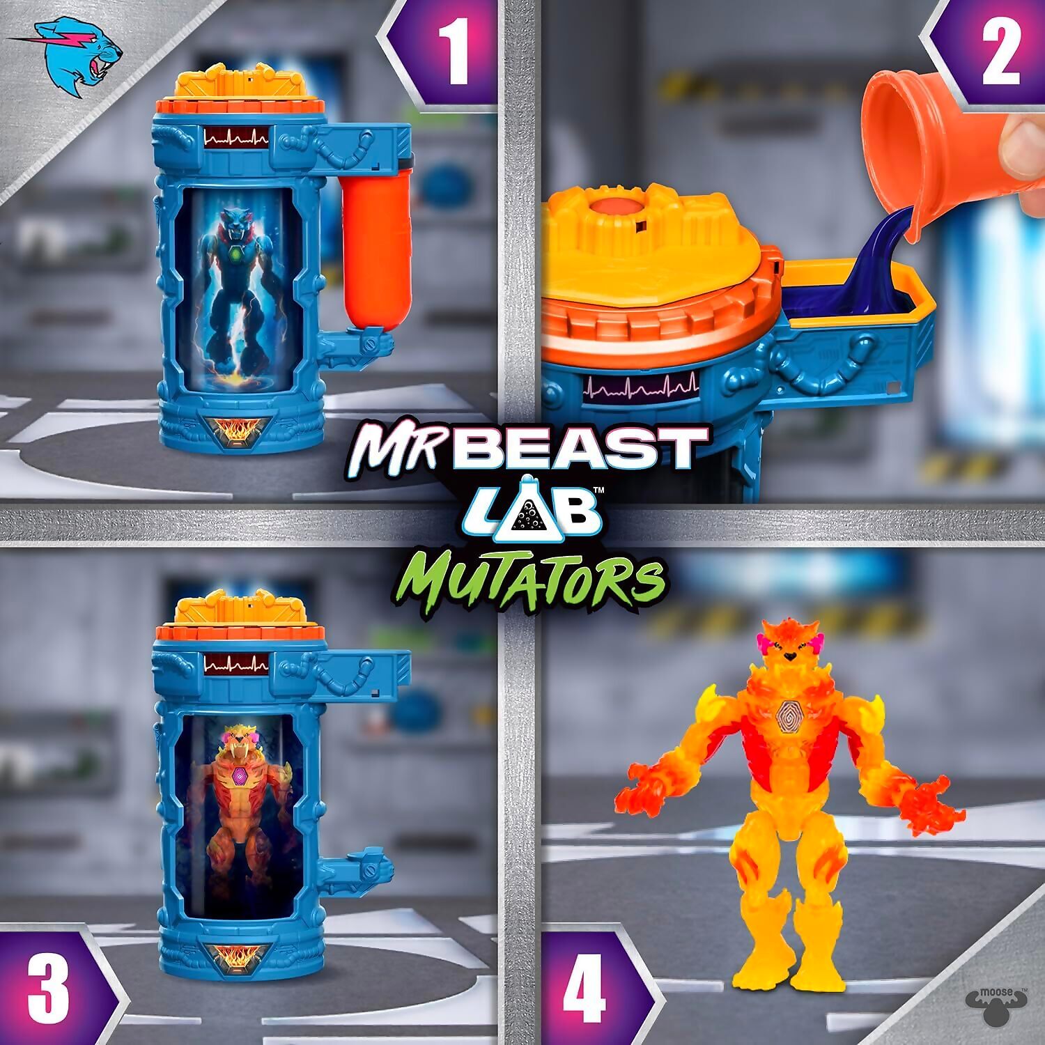 Buy MrBeast Lab - Mutators Fire Panther Hyper Fusion Series Action