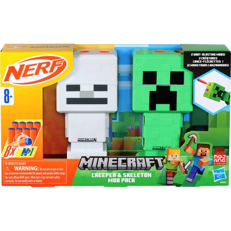 Buy Nerf - Minecraft Creeper & Skeleton Mob Pack - Hasbro - MyDeal