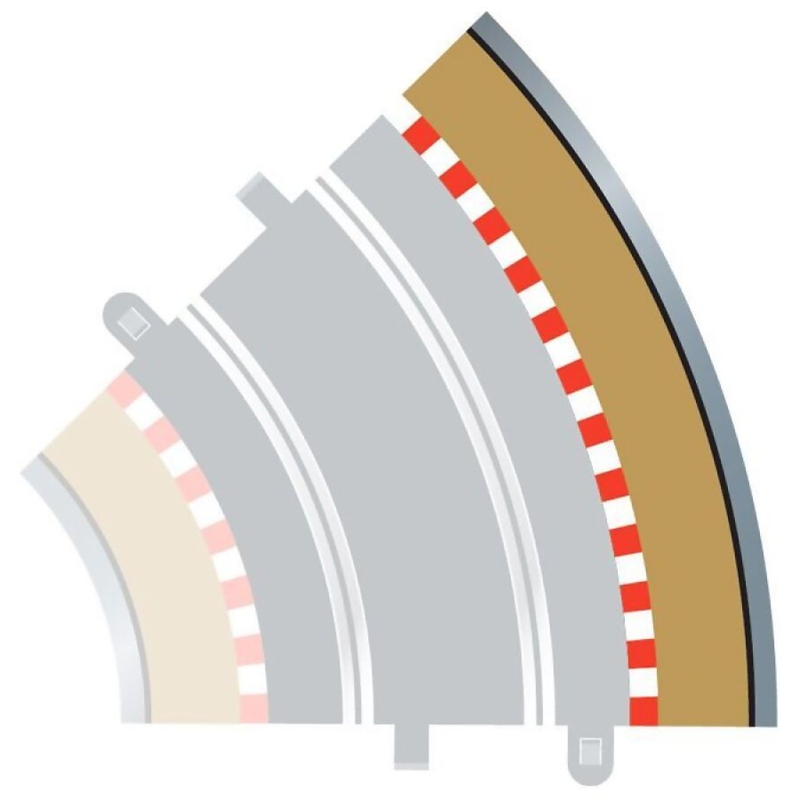 Buy Scalextric C8228 Radius 2 Curve Outer Borders 45 X 4 - Everyday ...