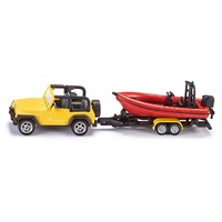 Siku - Jeep With Boat Die-Cast Model 4WD and Boat