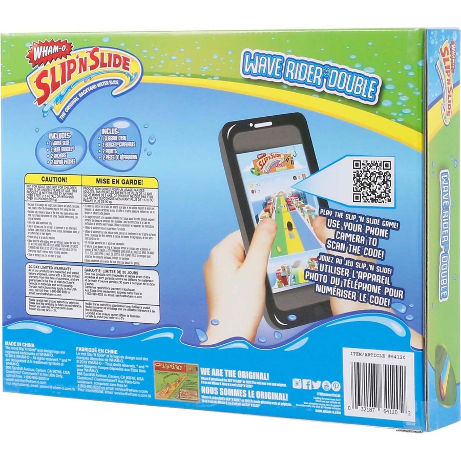 Wham-O - Slip 'N Slide Wave Rider Double Lane 16-Foot with 2 Bonus Slide Boogies