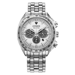 Citizen Chronograph White Dial Stainless Steel Men's Watch (CA4540-54A)