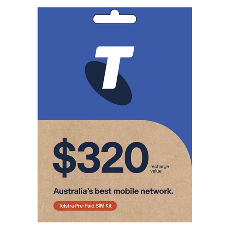 Buy Telstra $320 Prepaid SIM Card - MyDeal