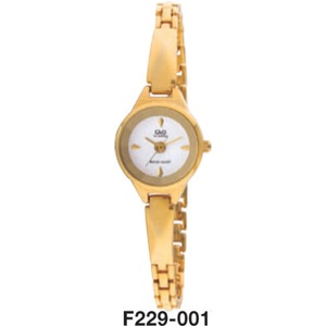 Citizen Made QQ Japanese Quartz Ladies Gold Colour Dress Watch Water Resistant F229-001