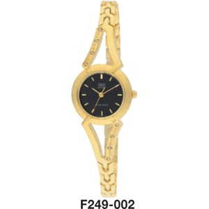 Citizen Made QQ Japanese Quartz Ladies Gold Colour Dress Watch Water Resistant F249-002
