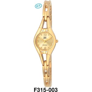 Citizen Made QQ Japanese Quartz Ladies Gold Colour Dress Watch Water Resistant F315-003
