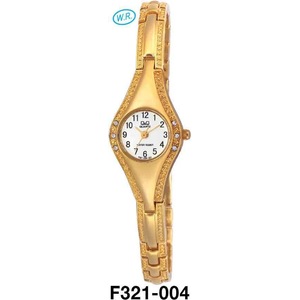 Citizen Made QQ Japanese Quartz Ladies Gold Colour Dress Watch Water Resistant F321-004