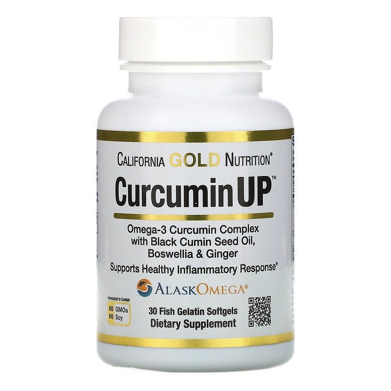 California Gold Nutrition, CurcuminUP, Omega-3 Curcumin Complex, Inflammation Support, Gelatin Softgels