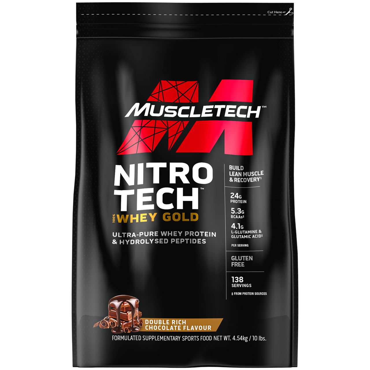 MUSCLETECH NitroTech 100% Whey Gold 10 lb 4.54 kg Australia