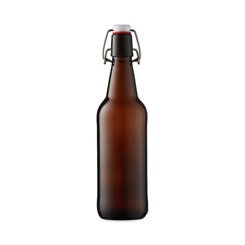 Buy 500ml Swing Top Amber Bottles, 6 Pack MyDeal
