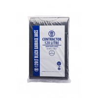 120L Black Contractor Bin Bags Heavy Duty Bin Liners (200 bags)