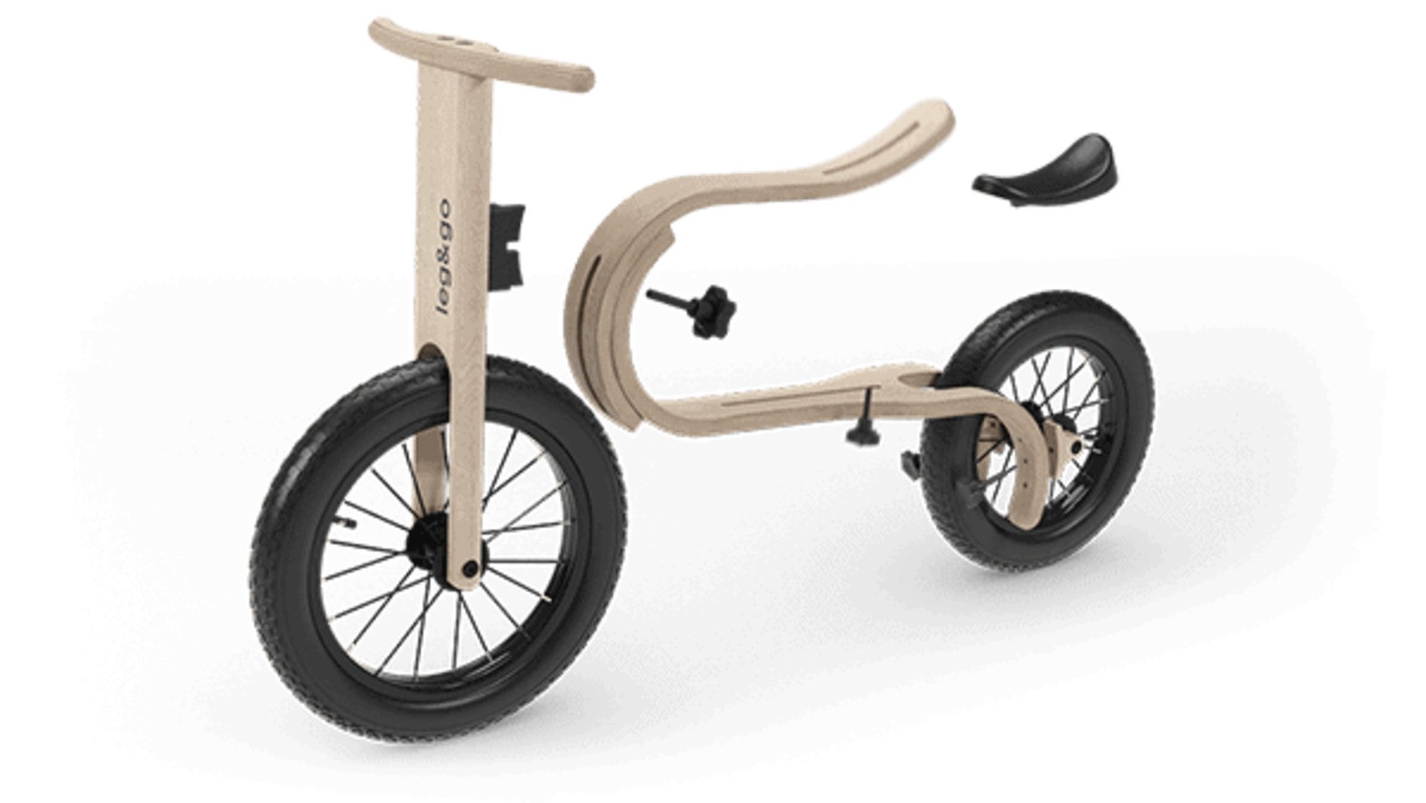 Buy Balance bike transformable wooden 3 in 1 adjustable height and