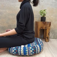 Thai kapok cushion Bohemian Meditation Cushion Red or Blue