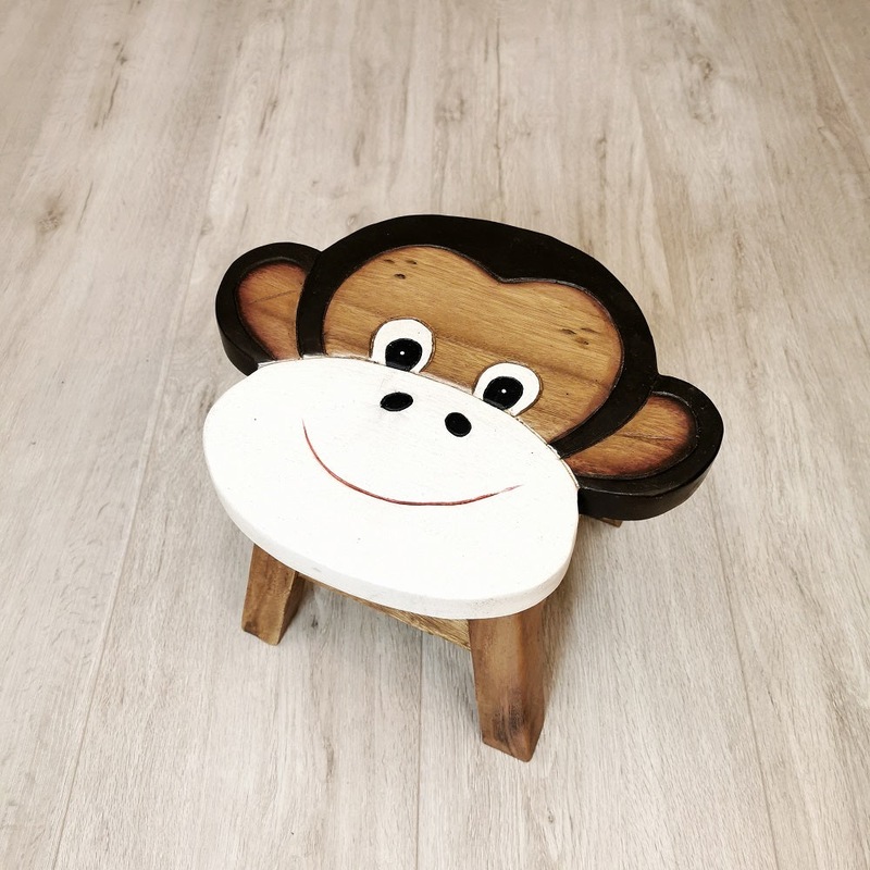 Cow Chair For Toddler Hand-Carved Acacia Wood Horse Stool - Decorative Step Stool (10"x10.5") Horse Chair