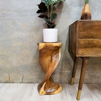 Original Twisted stool side table Acacia wood Heart-Shape Side Table/Corner Table Bar stool