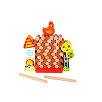 Stacking blocks Farm stacking game board Games Kids Ages 4