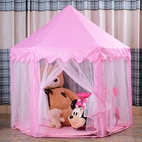 Princess Indoor Playhouse Toy Play Tent for Kids Toddlers and Carry Bag (Pink)