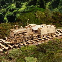 Model 3D Wooden TRAIN 1:80 scale model Building Kits for Children, Adults from 8 to 99 years