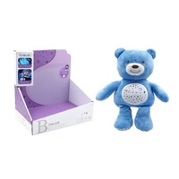 Plush Bear Toy with Projector Music and Clam Light