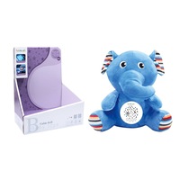 Plush Elephant Toy with Projector Music and Clam Light