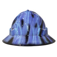 Cool Hard Hats Unisex BLUE FLAMES Pro Choice Wide Brim Safety Hard Hat