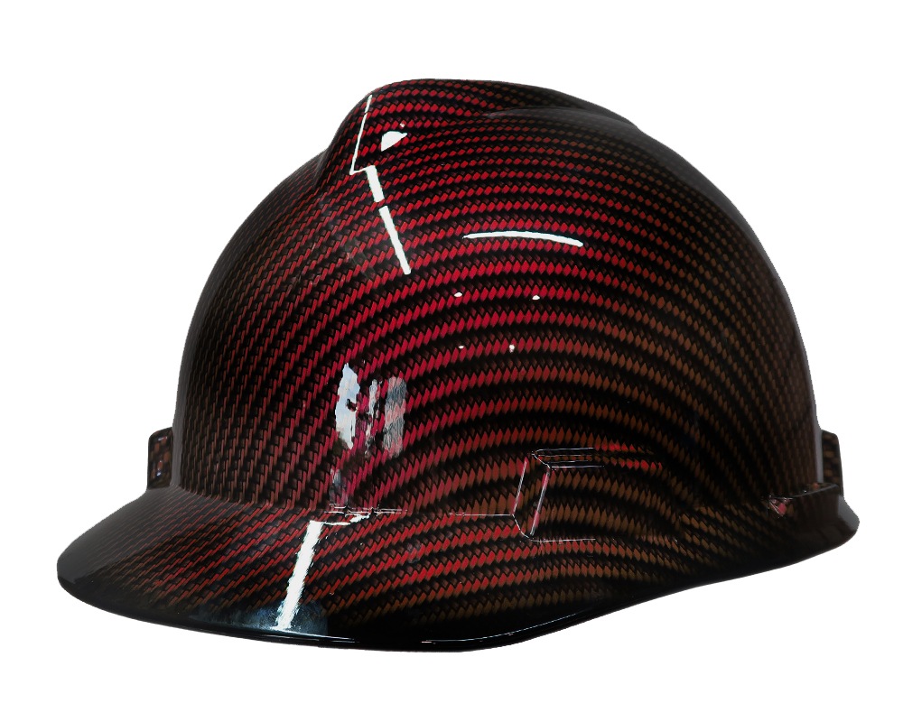 Cool Hard Hats Unisex CARBON FIBRE RED MSA Cap STYLE Hat