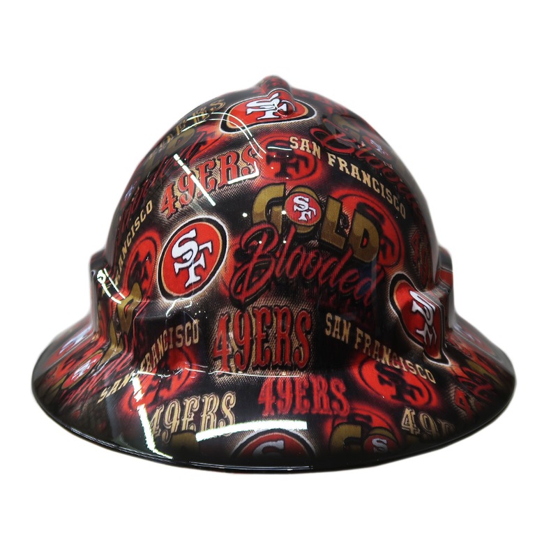 Buy Cool Hard Hats Unisex GOLD BLOODED 49ERS Pro Choice Wide Brim
