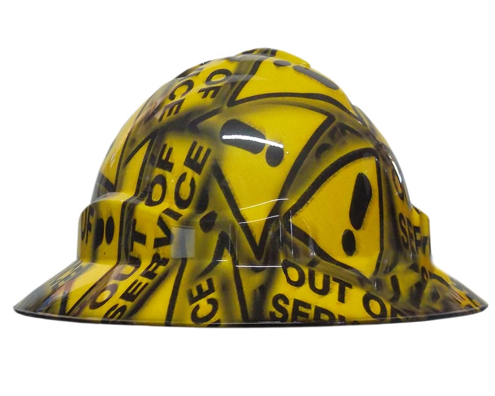 Cool Hard Hats Unisex OUT OF SERVICE Pro Choice Wide Brim Safety
