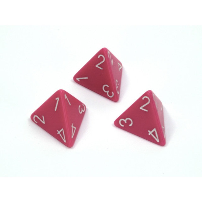 Buy Chessex D4 Dice Opaque Polyhedral Pinkwhite D4 Mydeal 5165