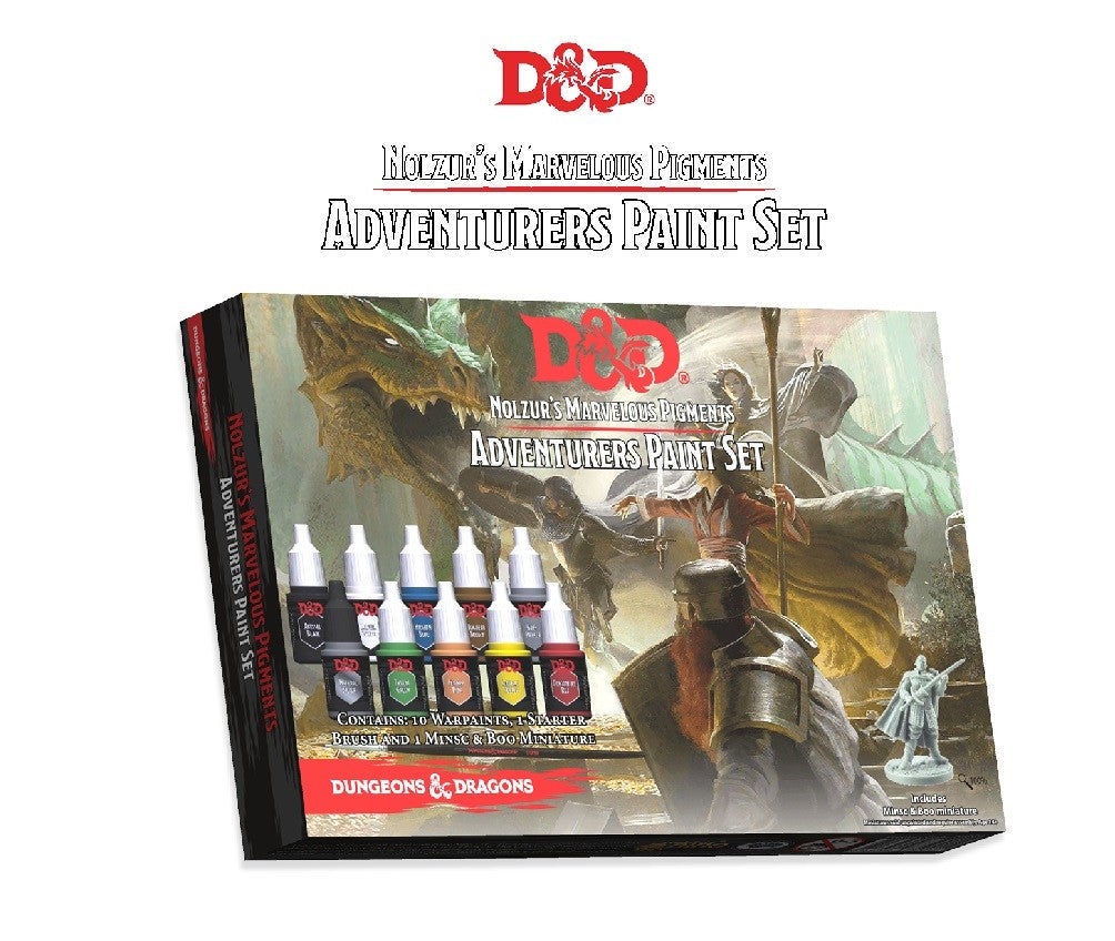 D&D Dungeon & Dragons Nolzurs Marvelous Pigments Adventurers Paint Set
