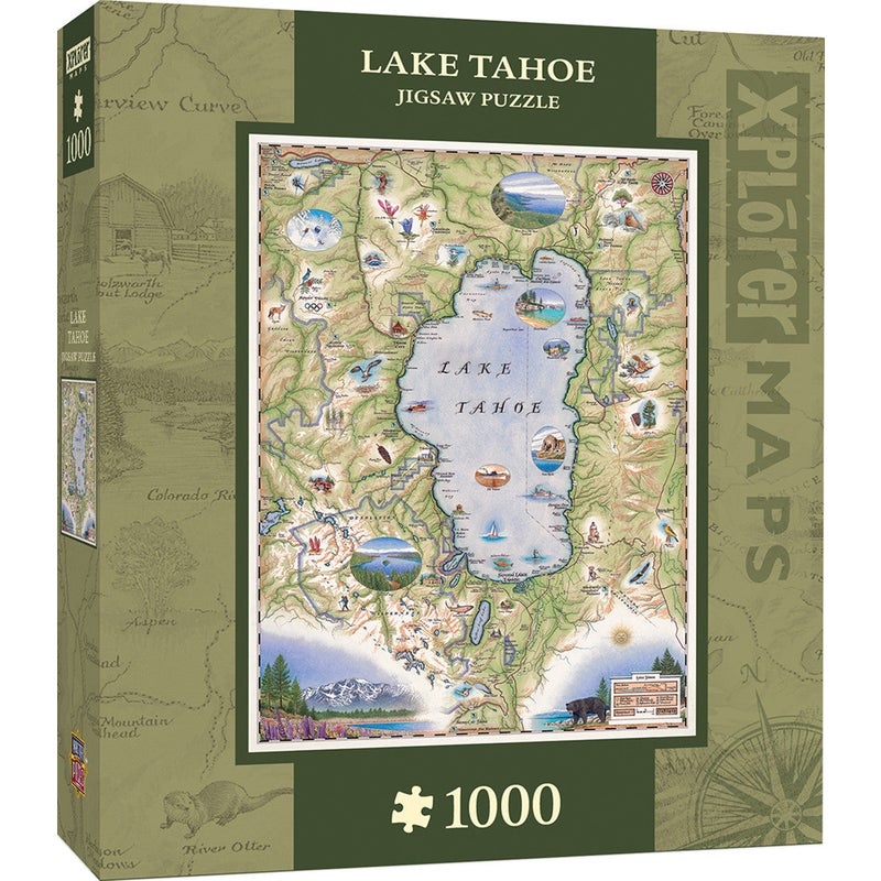 Buy Masterpieces Puzzle Xplorer Maps Lake Tahoe Map Puzzle 1000 Pieces 8387